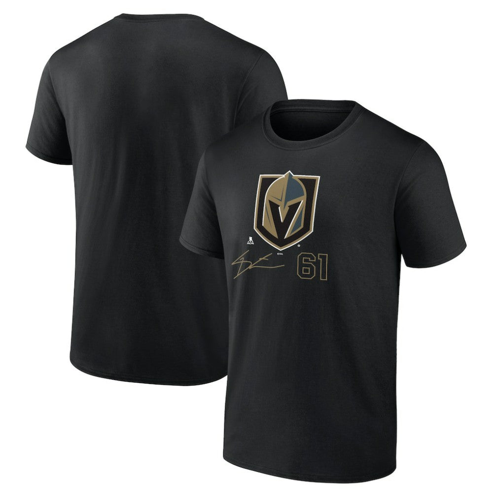 Mark Stone Vegas Golden Knights Fanatics Name and Number T-Shirt - Black T-shirts