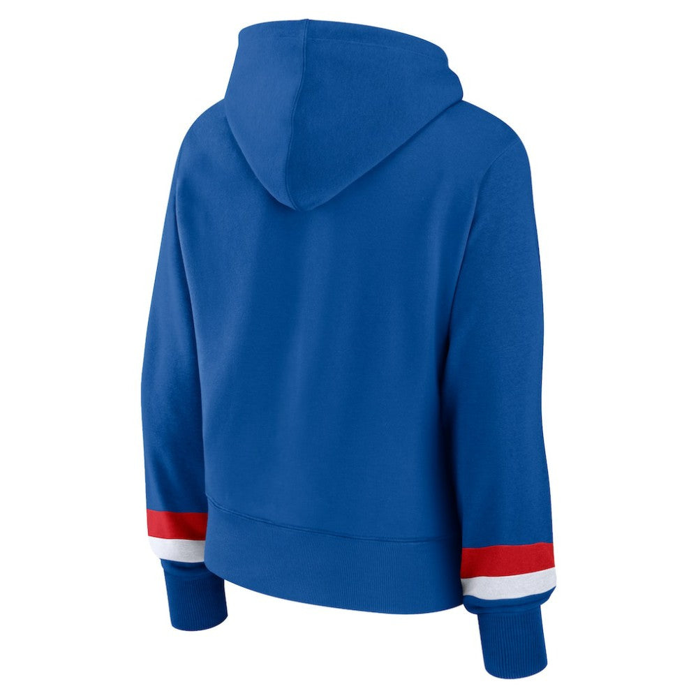 Chicago Cubs Women's Over Under Pullover Hoodie Royal