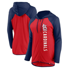 St. Louis Cardinals Women's Forever Fan Full-Zip Hoodie Jacket Red/Navy