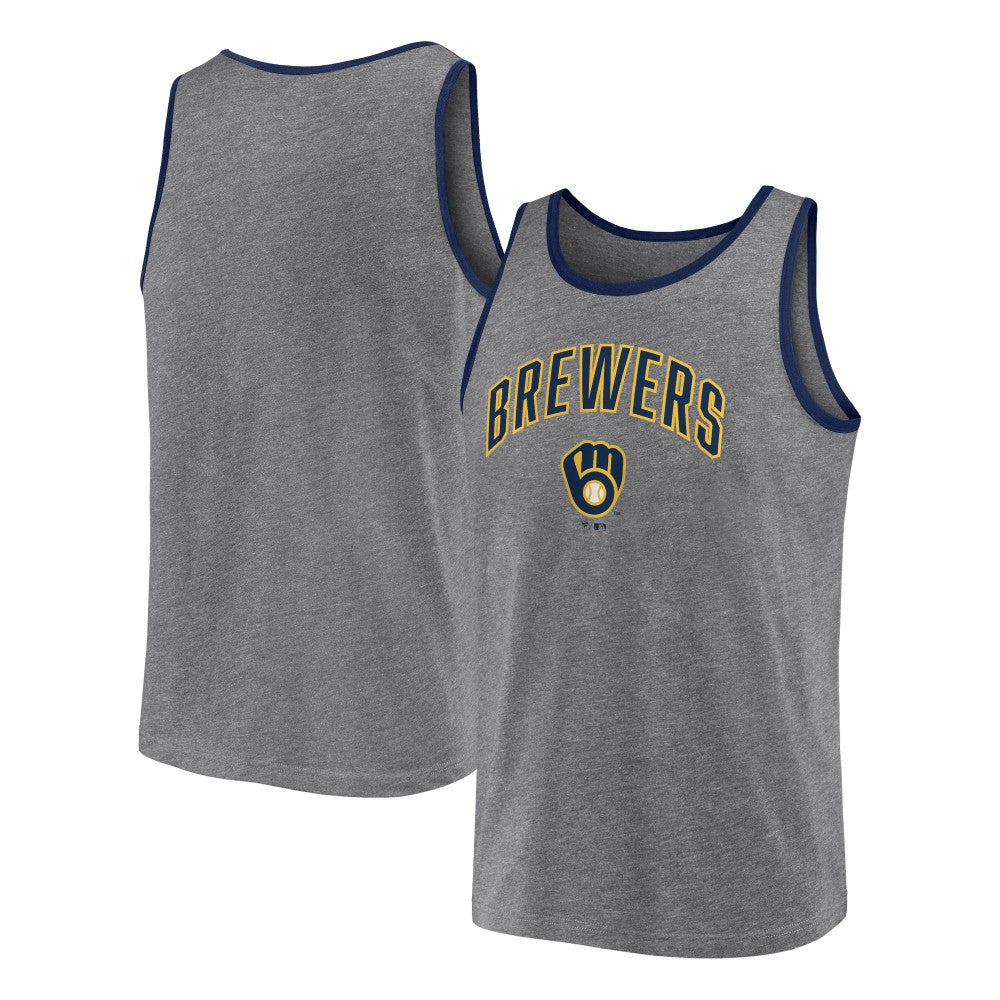 Milwaukee Brewers Primary Tank Top Heather Gray