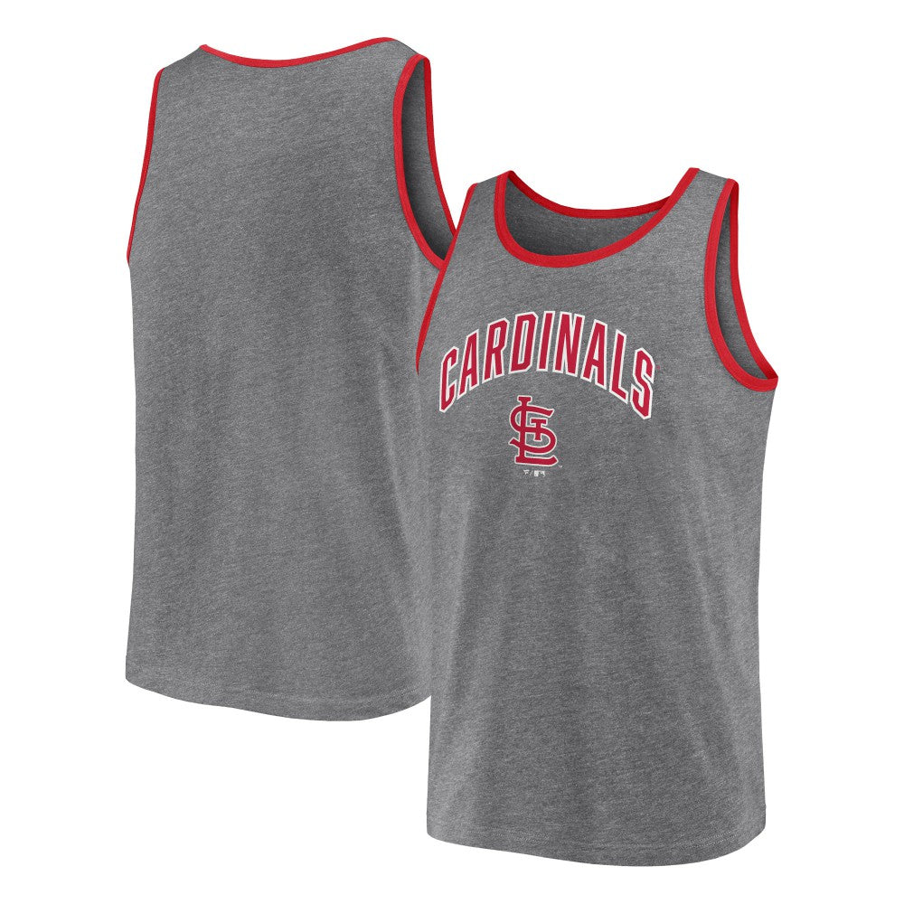 St. Louis Cardinals Primary Tank Top Heather Gray