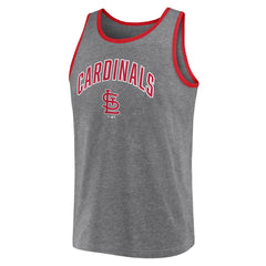 St. Louis Cardinals Primary Tank Top Heather Gray