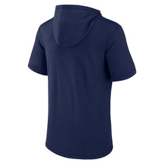 Milwaukee Brewers Short Sleeve Hoodie T-Shirt Navy