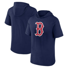 Boston Red Sox Short Sleeve Hoodie T-Shirt Navy