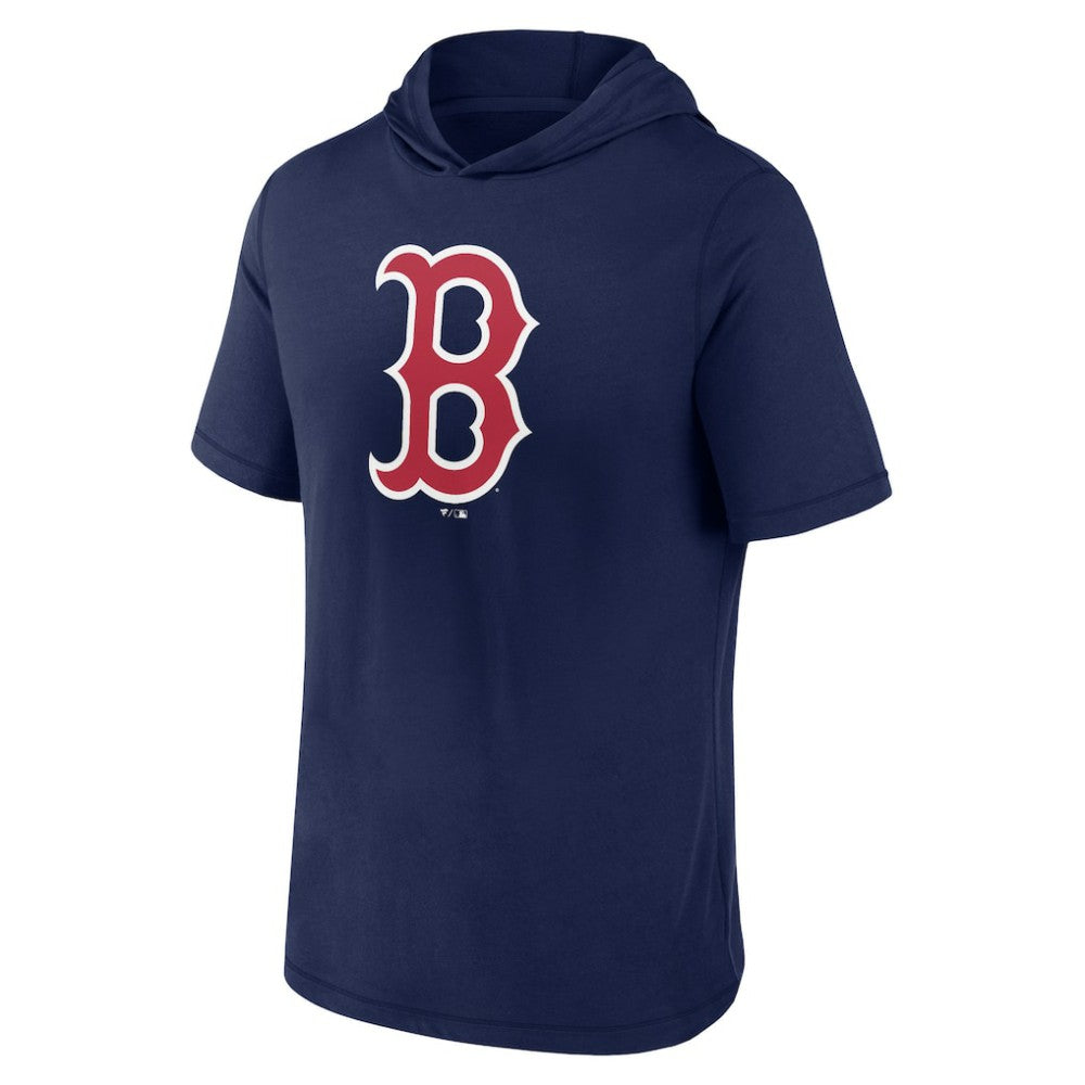Boston Red Sox Short Sleeve Hoodie T-Shirt Navy