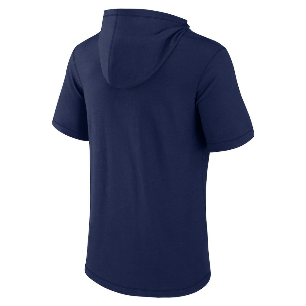 Boston Red Sox Short Sleeve Hoodie T-Shirt Navy