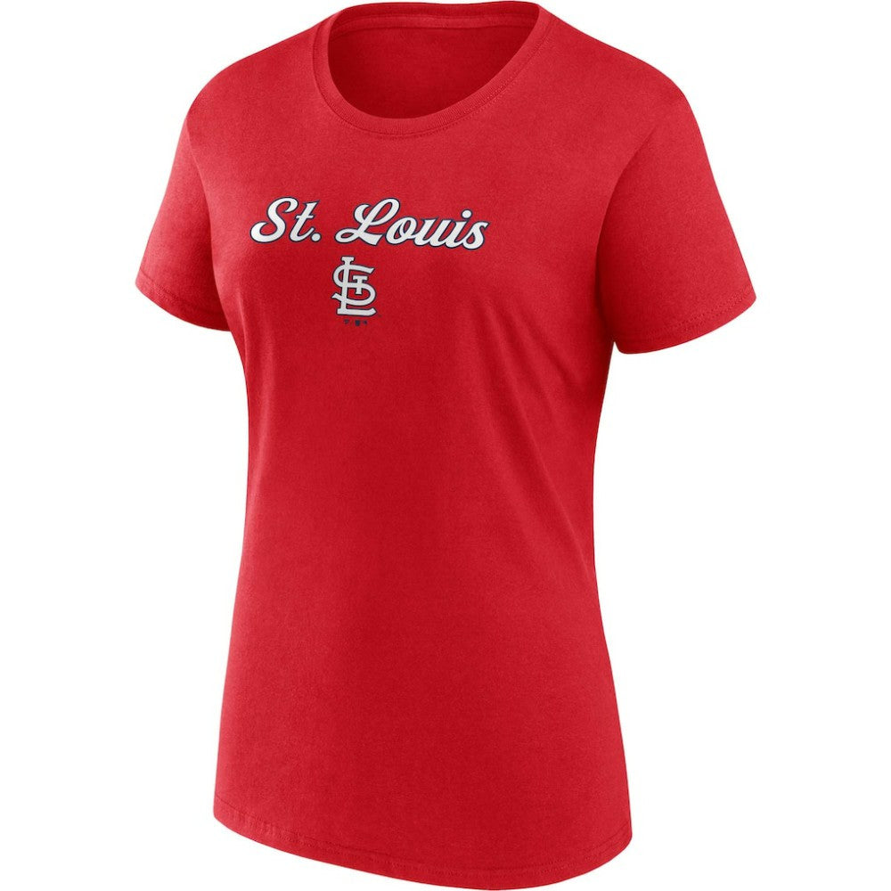 St. Louis Cardinals Women's Script T-Shirt & Shorts Combo Set Red/Gray