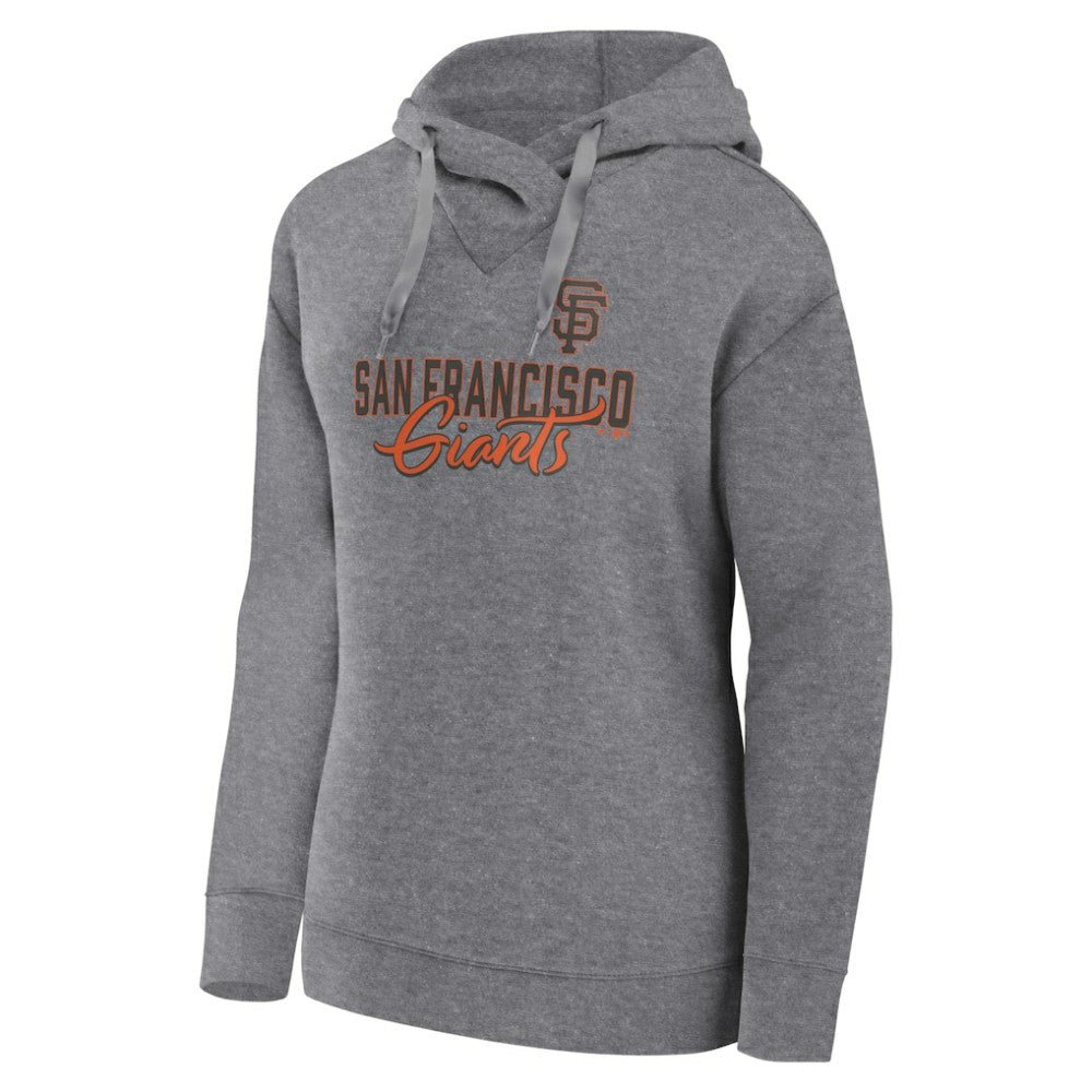 San Francisco Giants Women's Script Favorite Lightweight Pullover Hoodie Heather Gray