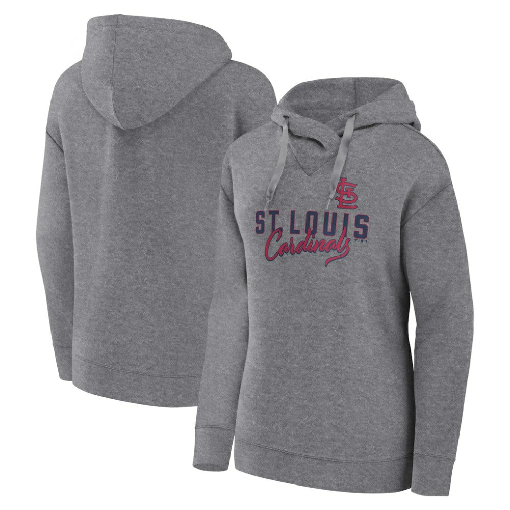 St. Louis Cardinals Women's Script Favorite Lightweight Pullover Hoodie Heather Gray