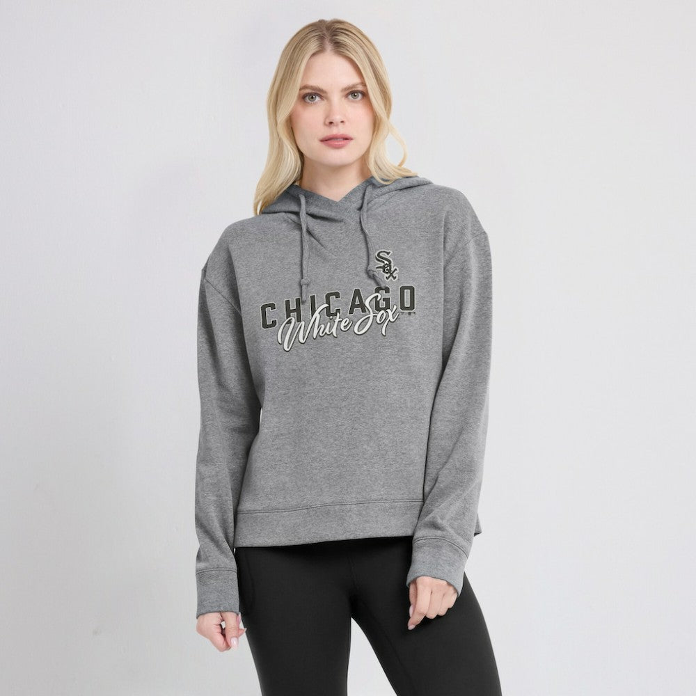 Chicago White Sox Women's Script Favorite Lightweight Pullover Hoodie Heather Gray