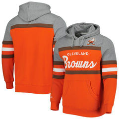 Cleveland Browns Head Coach Pullover Hoodie - Orange/Heathered Gray cheap