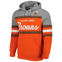 Cleveland Browns Head Coach Pullover Hoodie - Orange/Heathered Gray cheap