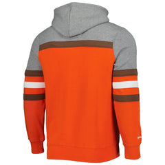 Cleveland Browns Head Coach Pullover Hoodie - Orange/Heathered Gray cheap