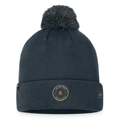 Vegas Golden Knights Fanatics 2023 NHL Draft Cuffed Knit Hat with Pom - Charcoal Hats