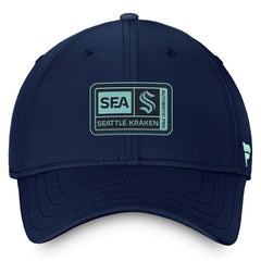 Seattle Kraken Fanatics Authentic Pro Training Camp Flex Hat – Deep Sea Blue Hats