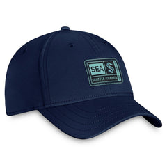 Seattle Kraken Fanatics Authentic Pro Training Camp Flex Hat – Deep Sea Blue Hats