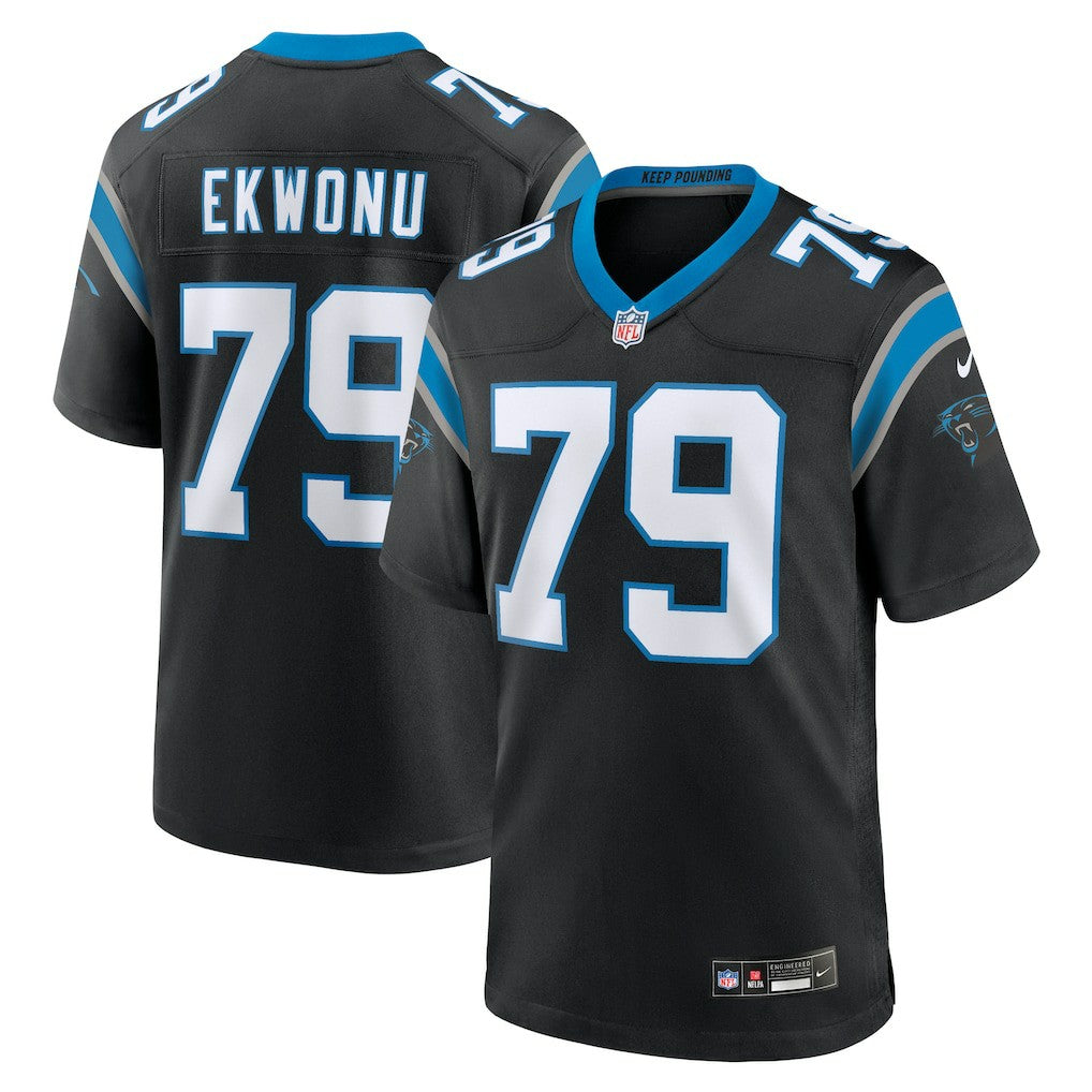 Ikem Ekwonu Carolina Panthers Game Jersey - Black sale