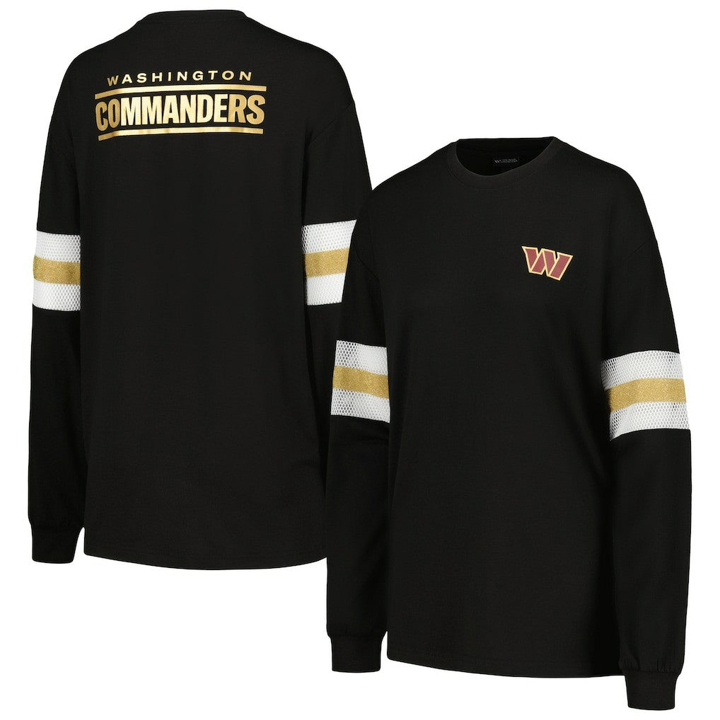 Washington Commanders The Wild Collective Women's Long Sleeve T-Shirt - Black online