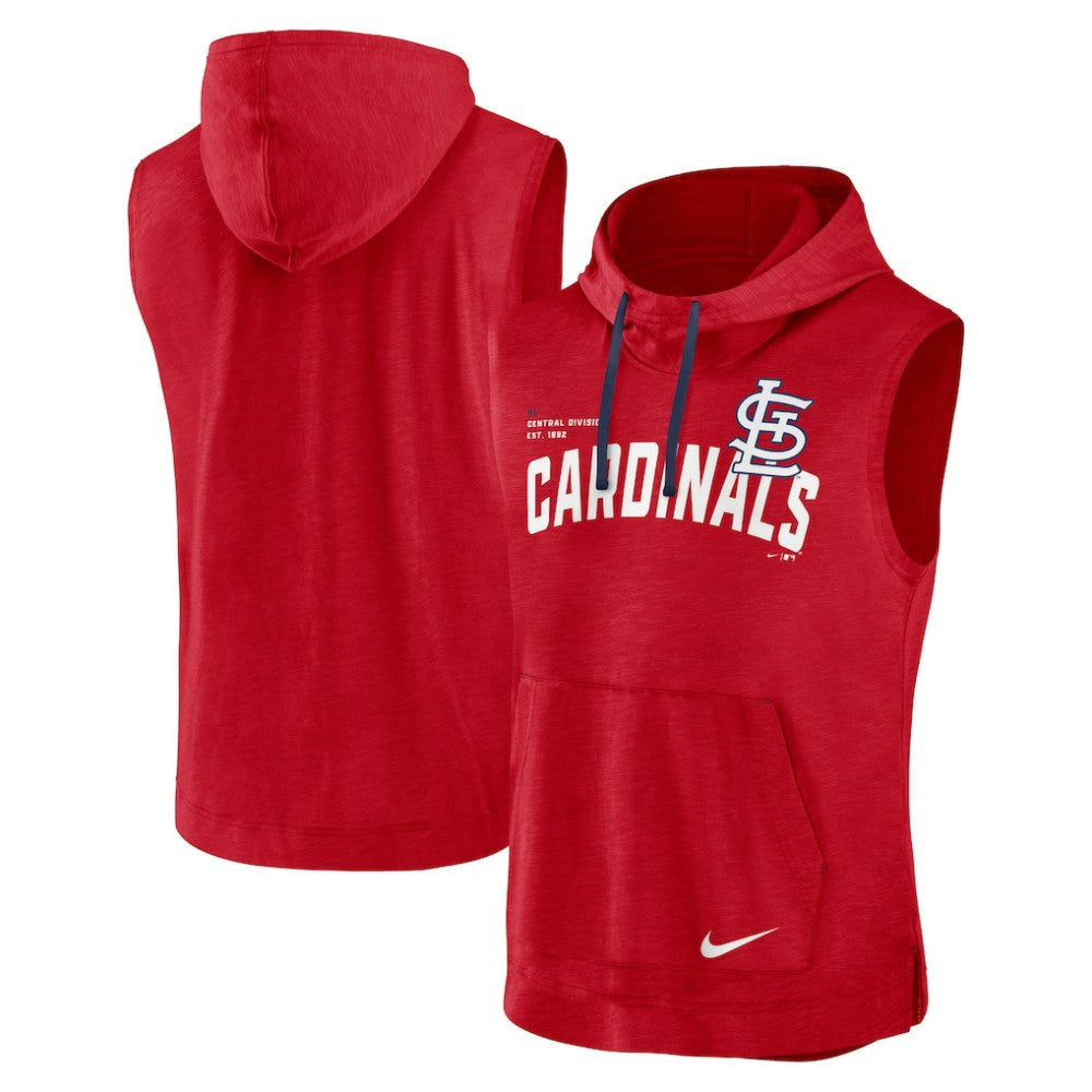 St. Louis Cardinals Athletic Sleeveless Hooded T-Shirt Red