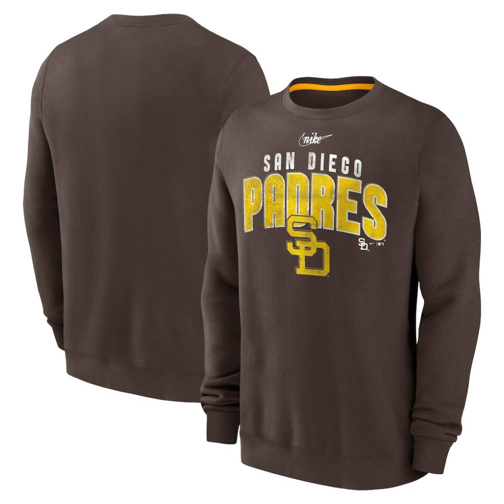San Diego Padres Cooperstown Collection Team Shout Out Pullover Sweatshirt Brown