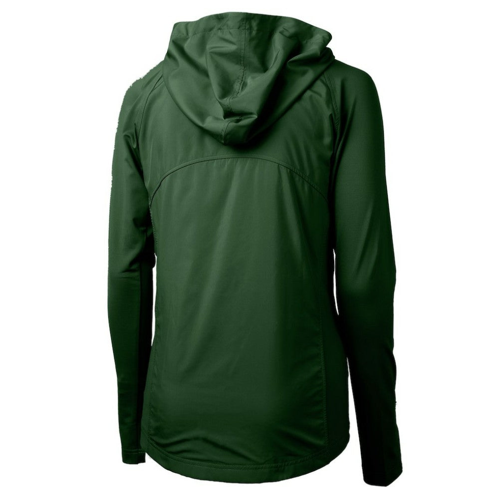 Athletics Cutter & Buck Women's Adapt Eco Knit Hybrid Recycled Full-Zip Hoodie Hunter Green