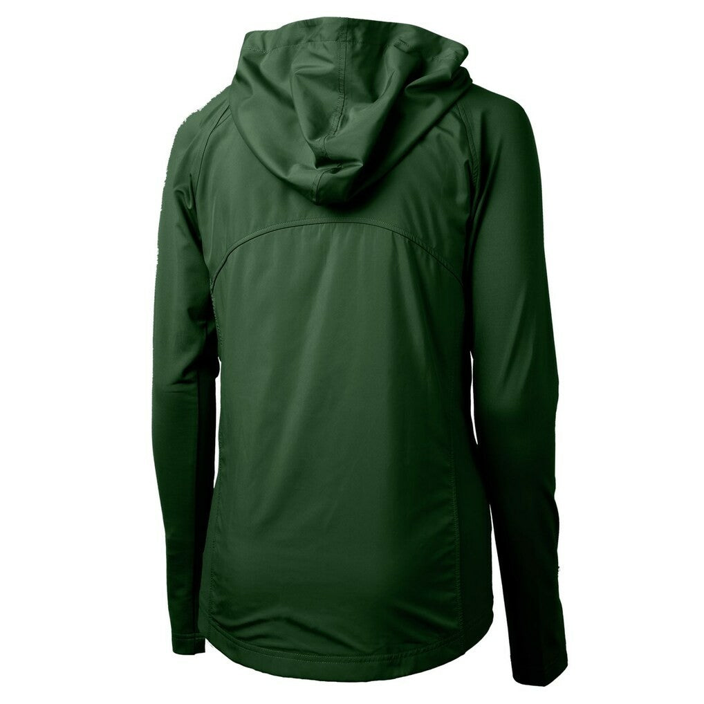 Green Bay Packers Cutter & Buck Women's Adapt Eco Knit Hybrid Recycled Full-Zip Hoodie - Hunter Green outlet