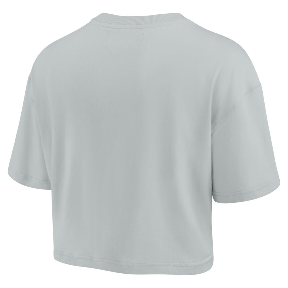 Green Bay Packers Women's Elements Super Soft Boxy Cropped T-Shirt - Gray outlet