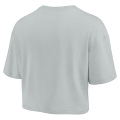 Green Bay Packers Women's Elements Super Soft Boxy Cropped T-Shirt - Gray outlet