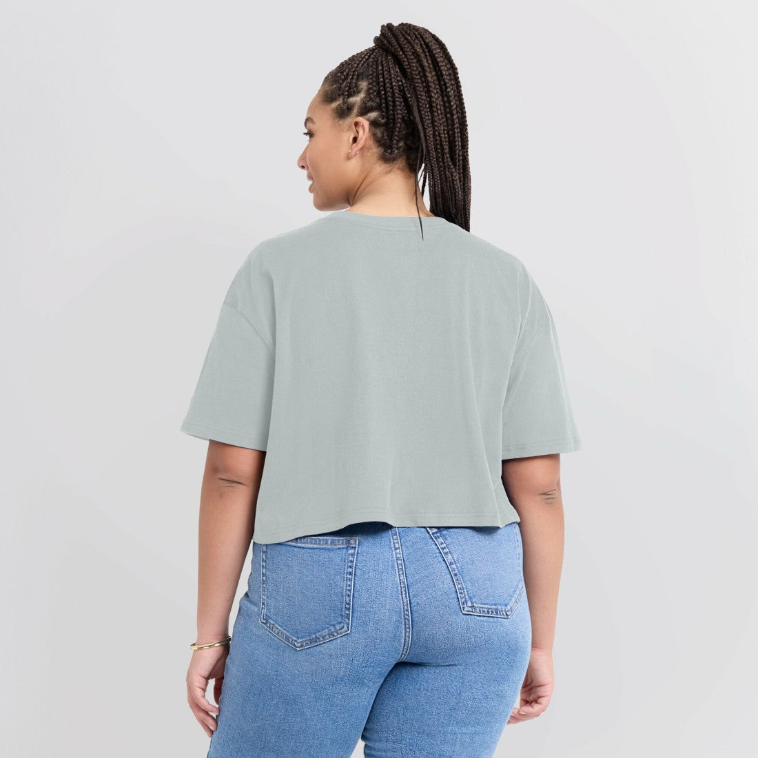 Green Bay Packers Women's Elements Super Soft Boxy Cropped T-Shirt - Gray outlet