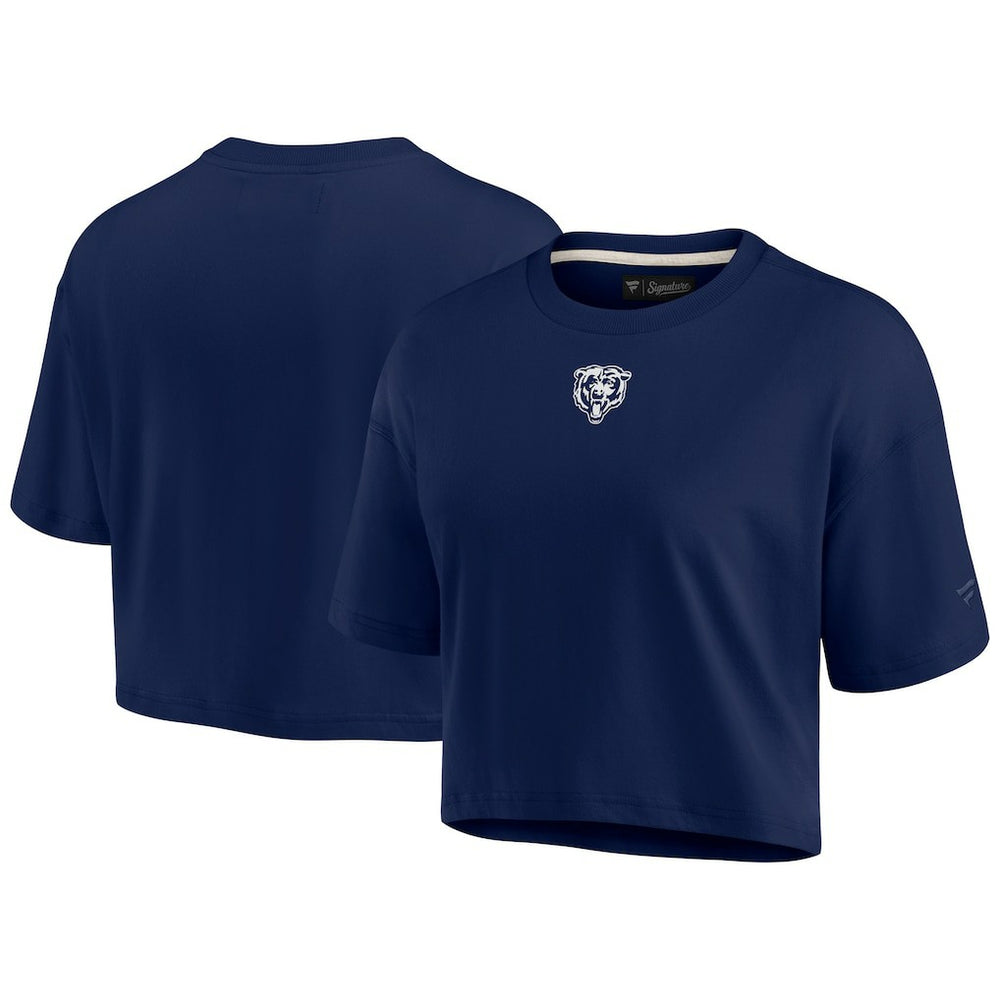 Chicago Bears Women's Elements Super Soft Boxy Cropped T-Shirt - Navy online