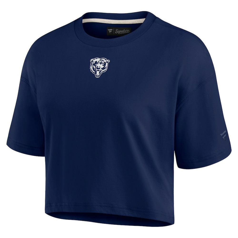 Chicago Bears Women's Elements Super Soft Boxy Cropped T-Shirt - Navy online