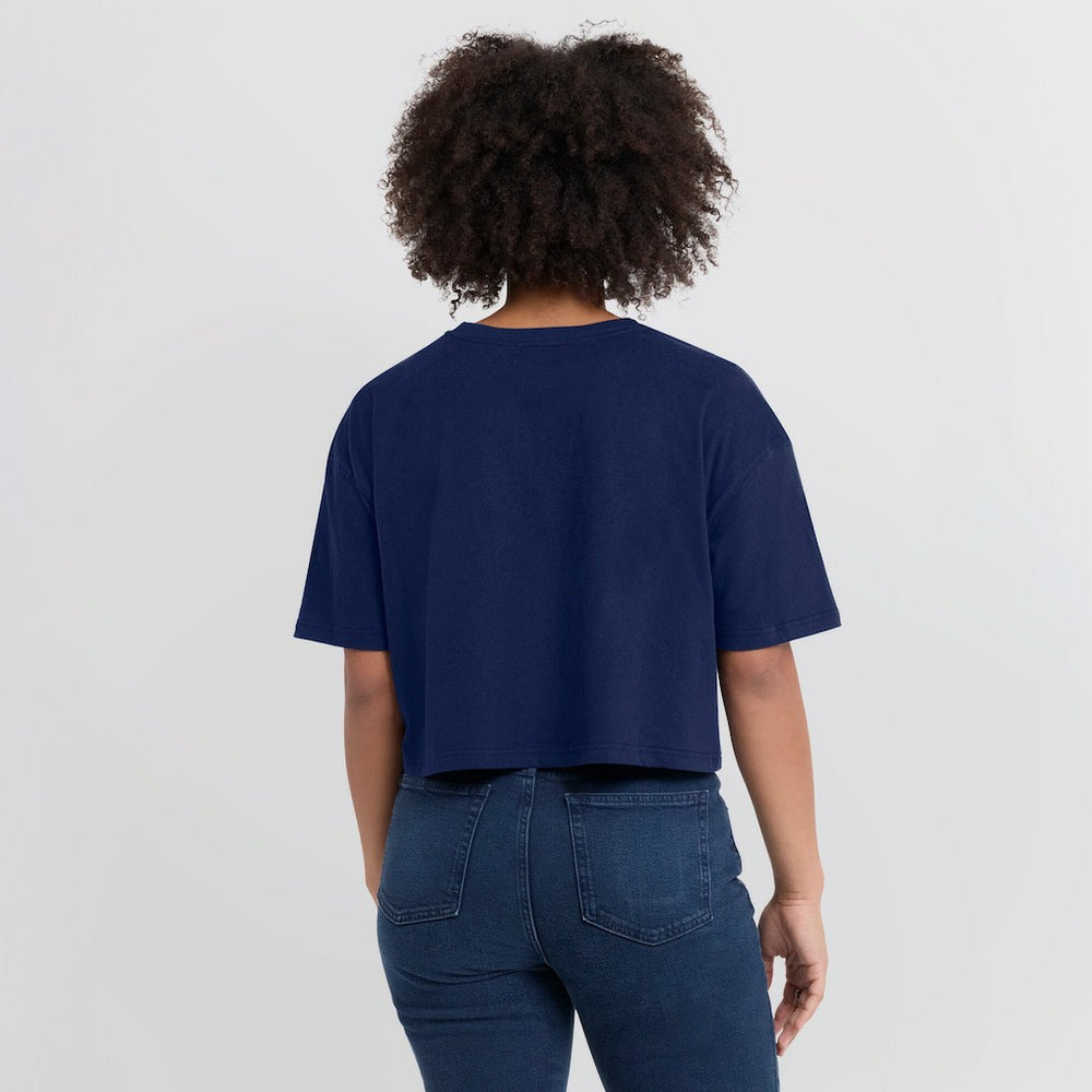 Chicago Bears Women's Elements Super Soft Boxy Cropped T-Shirt - Navy online