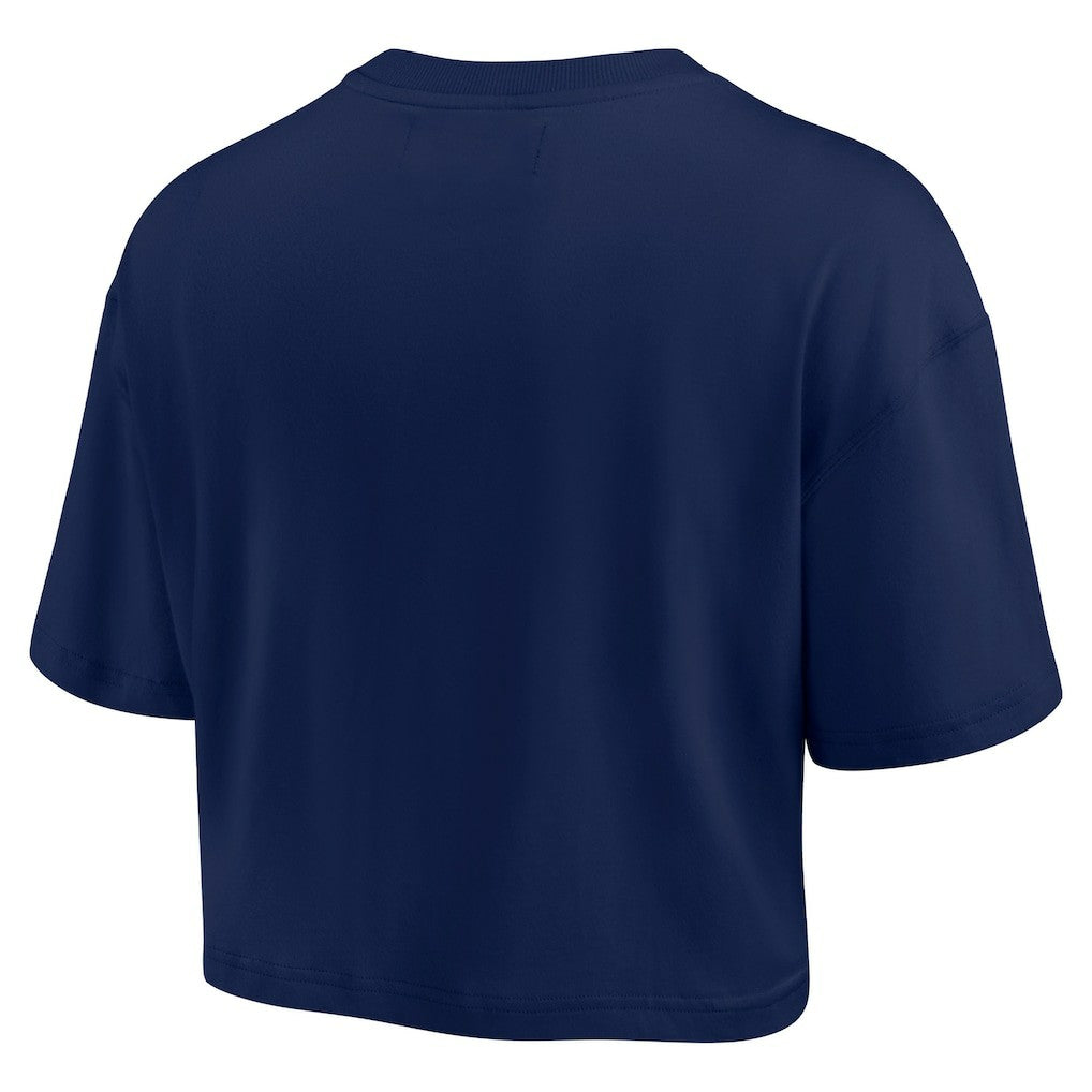 Dallas Cowboys Women's Elements Super Soft Boxy Cropped T-Shirt - Navy cheap