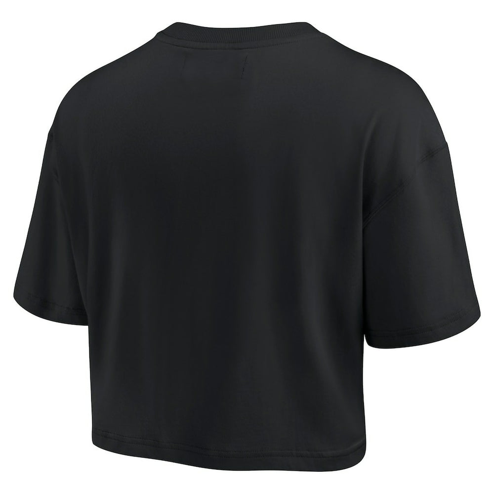Cincinnati Bengals Women's Elements Super Soft Boxy Cropped T-Shirt - Black on sale