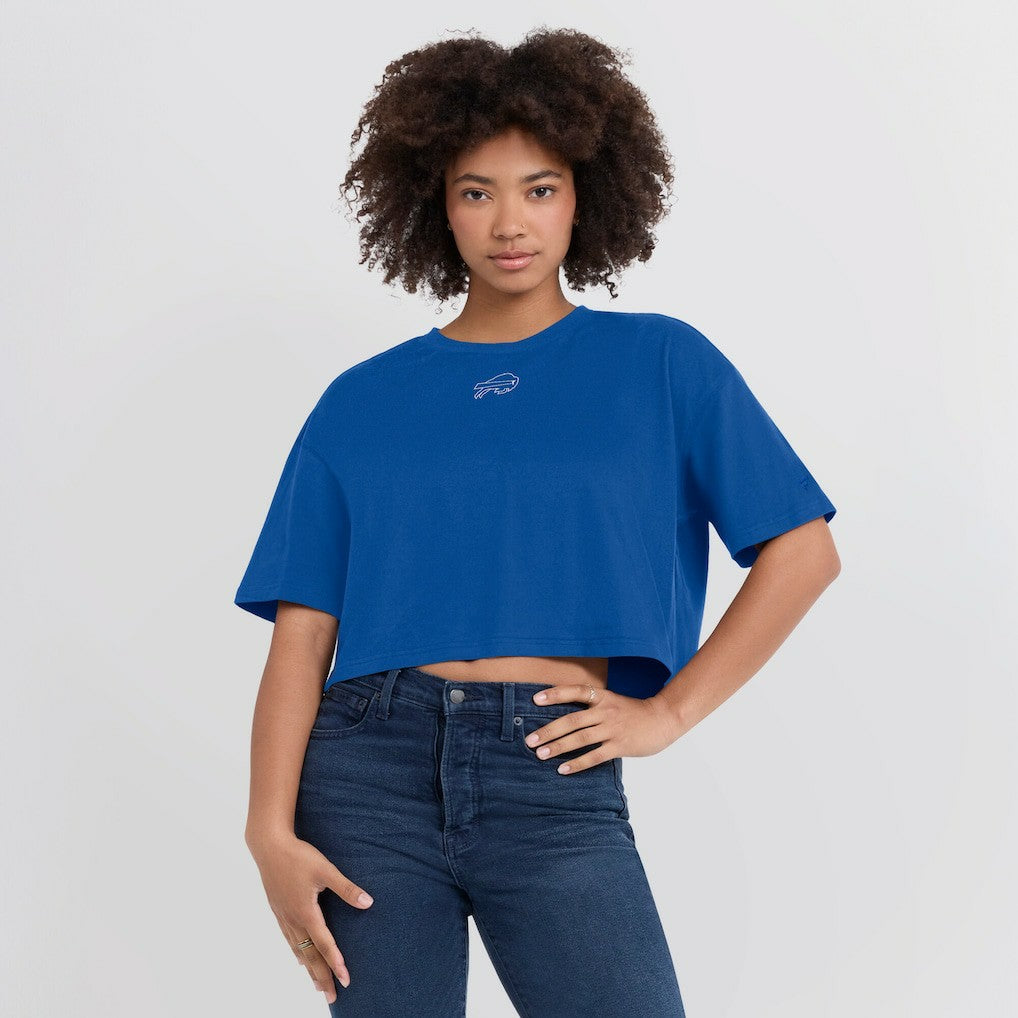 Buffalo Bills Women's Elements Super Soft Boxy Cropped T-Shirt - Royal online