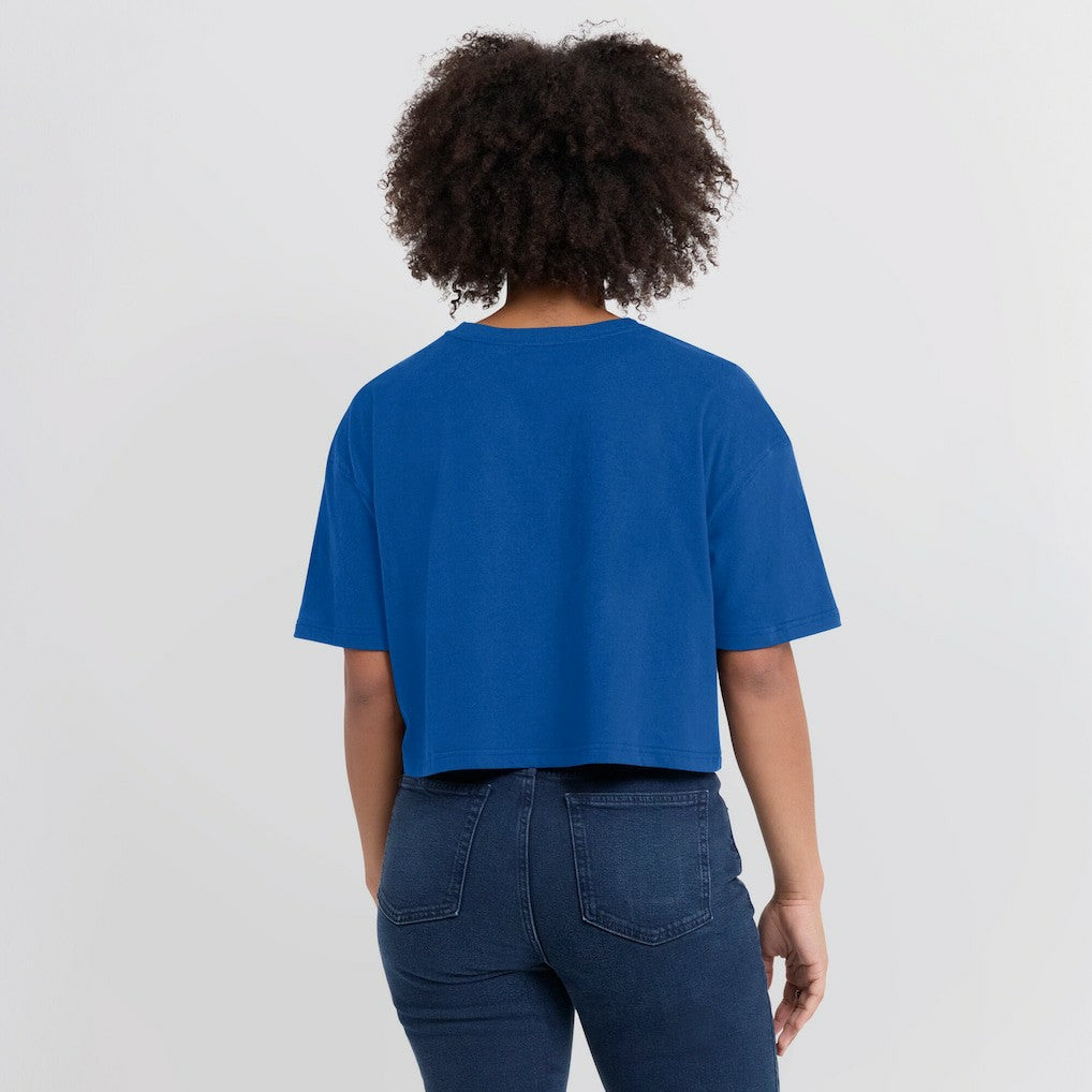 Buffalo Bills Women's Elements Super Soft Boxy Cropped T-Shirt - Royal online