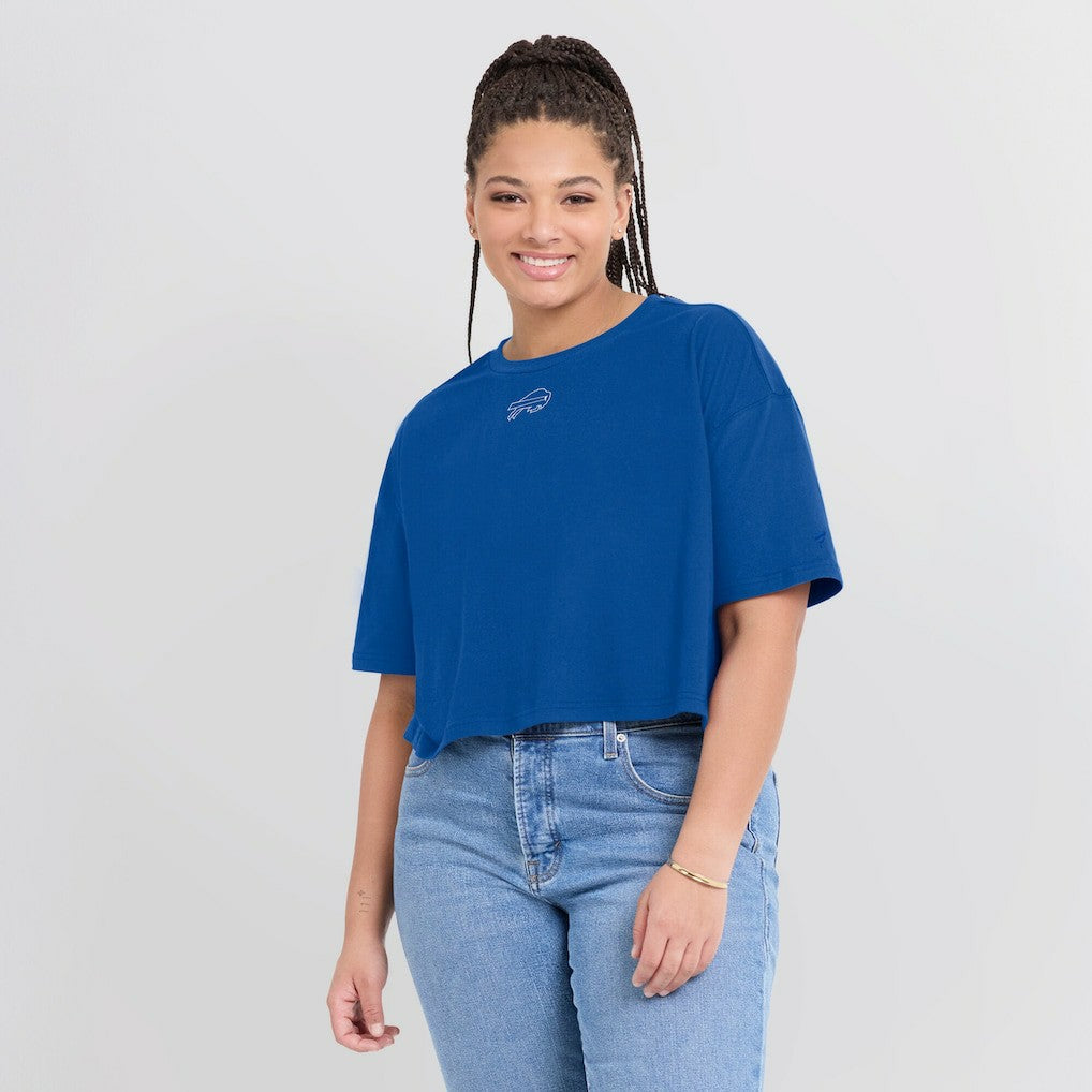 Buffalo Bills Women's Elements Super Soft Boxy Cropped T-Shirt - Royal online