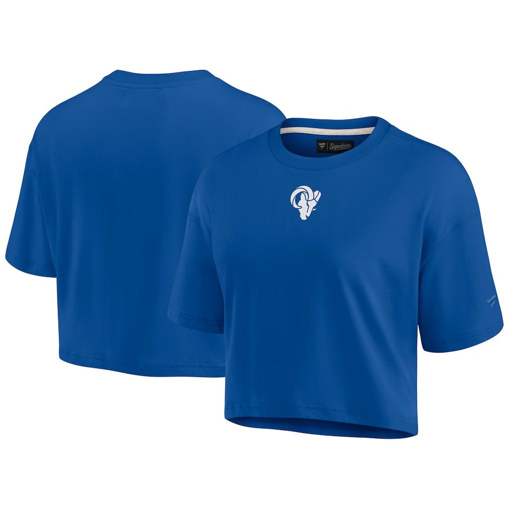 Los Angeles Rams Women's Elements Super Soft Boxy Cropped T-Shirt - Royal for sale
