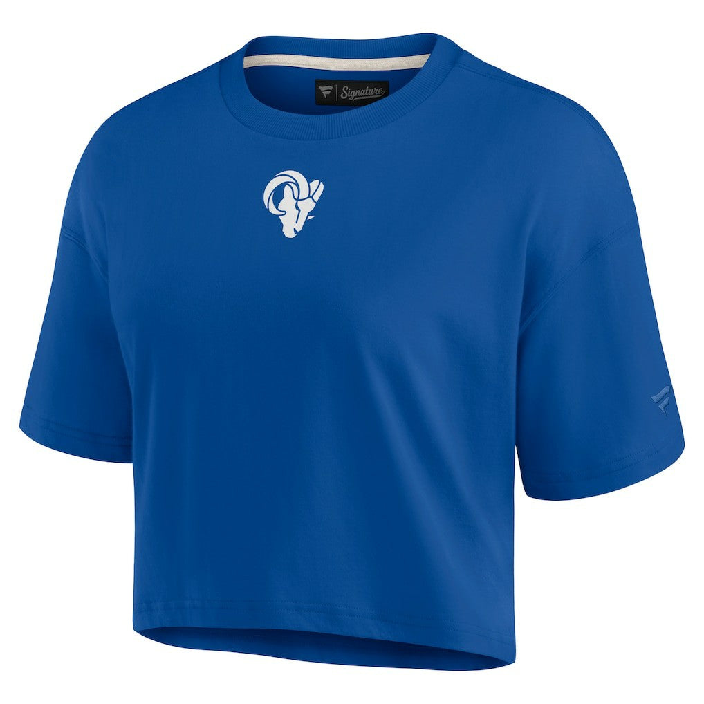 Los Angeles Rams Women's Elements Super Soft Boxy Cropped T-Shirt - Royal for sale