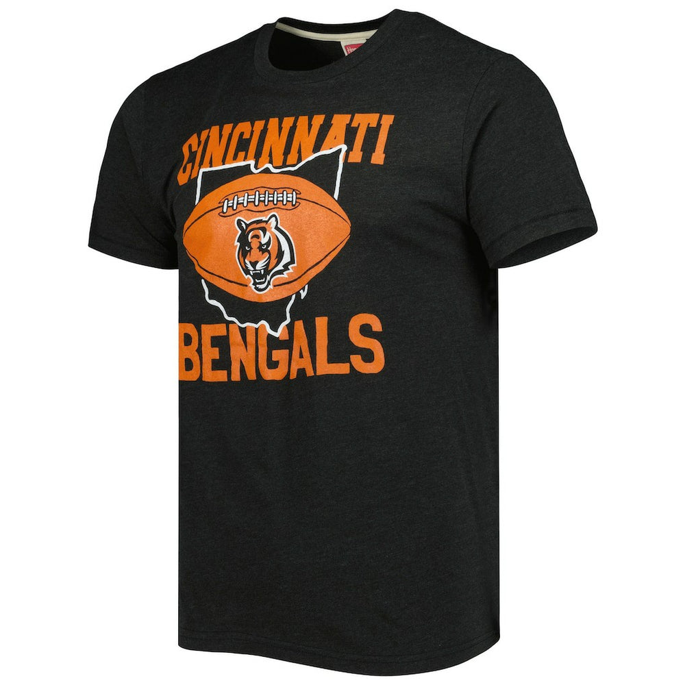 Cincinnati Bengals Charcoal Homage Hyper Local Tri-Blend T-Shirt for sale