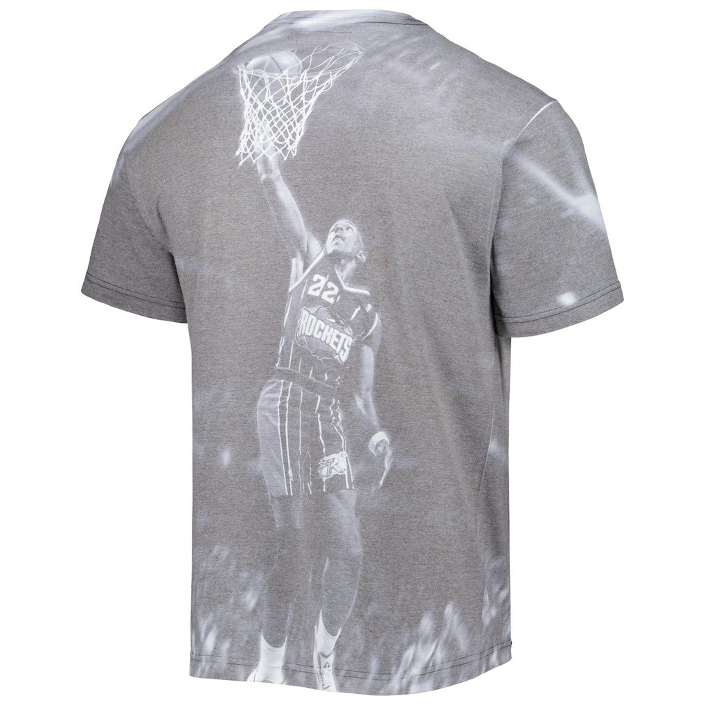 Clyde Drexler Houston Rockets Above The Rim T-Shirt - Heather Gray on sale