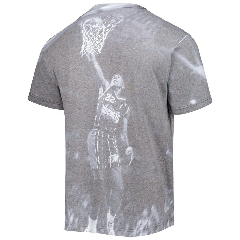 Clyde Drexler Houston Rockets Above The Rim T-Shirt - Heather Gray on sale