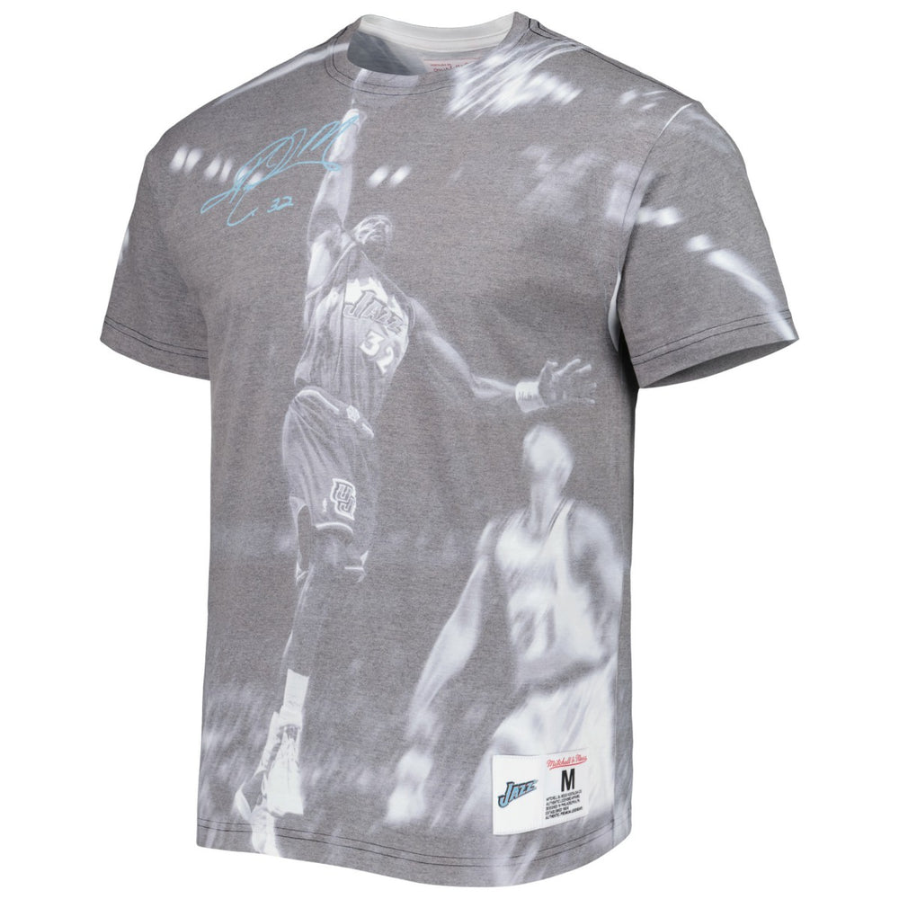 Karl Malone Utah Jazz Above The Rim T-Shirt - Heather Gray online
