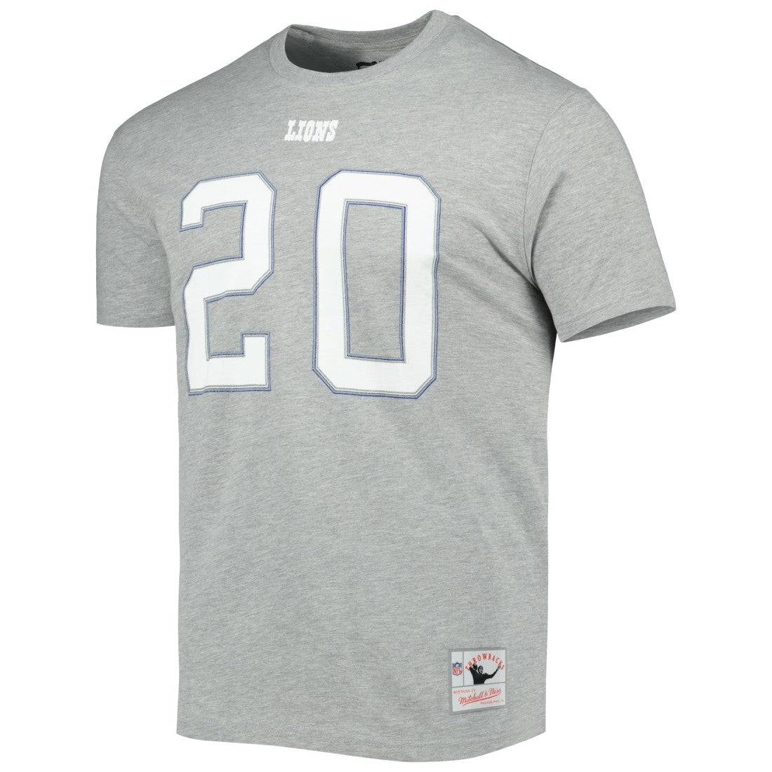 Barry Sanders Detroit Lions Retired Player Logo Name & Number T-Shirt - Gray outlet