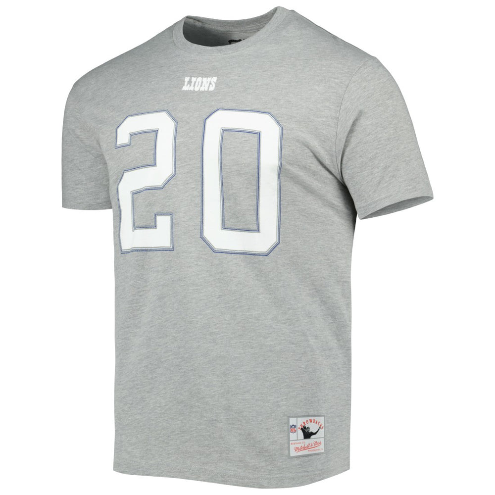 Barry Sanders Detroit Lions Retired Player Logo Name & Number T-Shirt - Gray outlet
