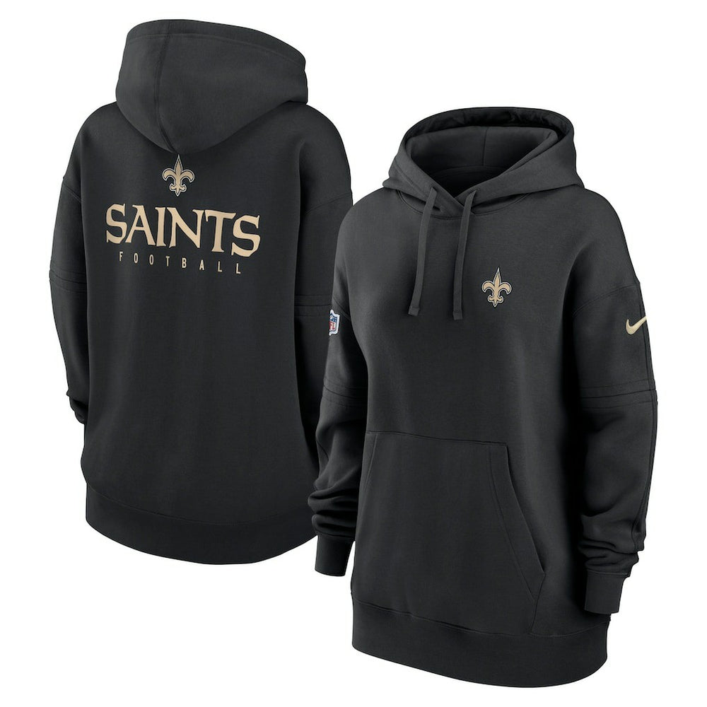 New Orleans Saints Women's 2023 Sideline Club Fleece Pullover Hoodie - Black on sale