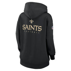 New Orleans Saints Women's 2023 Sideline Club Fleece Pullover Hoodie - Black on sale