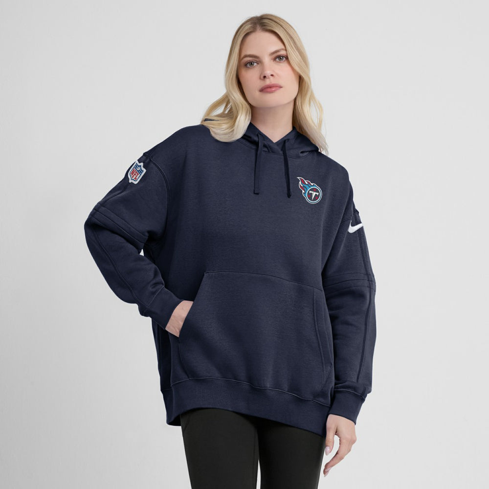 Tennessee Titans Women's 2023 Sideline Club Fleece Pullover Hoodie - Navy outlet