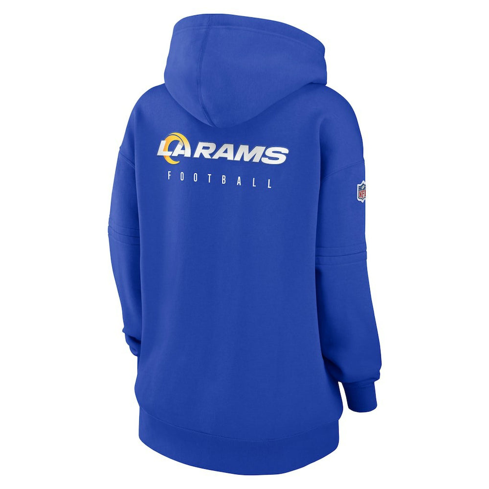 Los Angeles Rams Women's 2023 Sideline Club Fleece Pullover Hoodie - Royal for sale