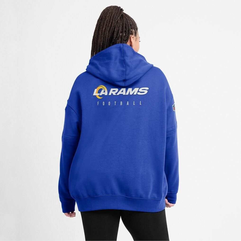 Los Angeles Rams Women's 2023 Sideline Club Fleece Pullover Hoodie - Royal for sale